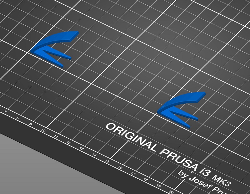 Overhang Test Parts Placement